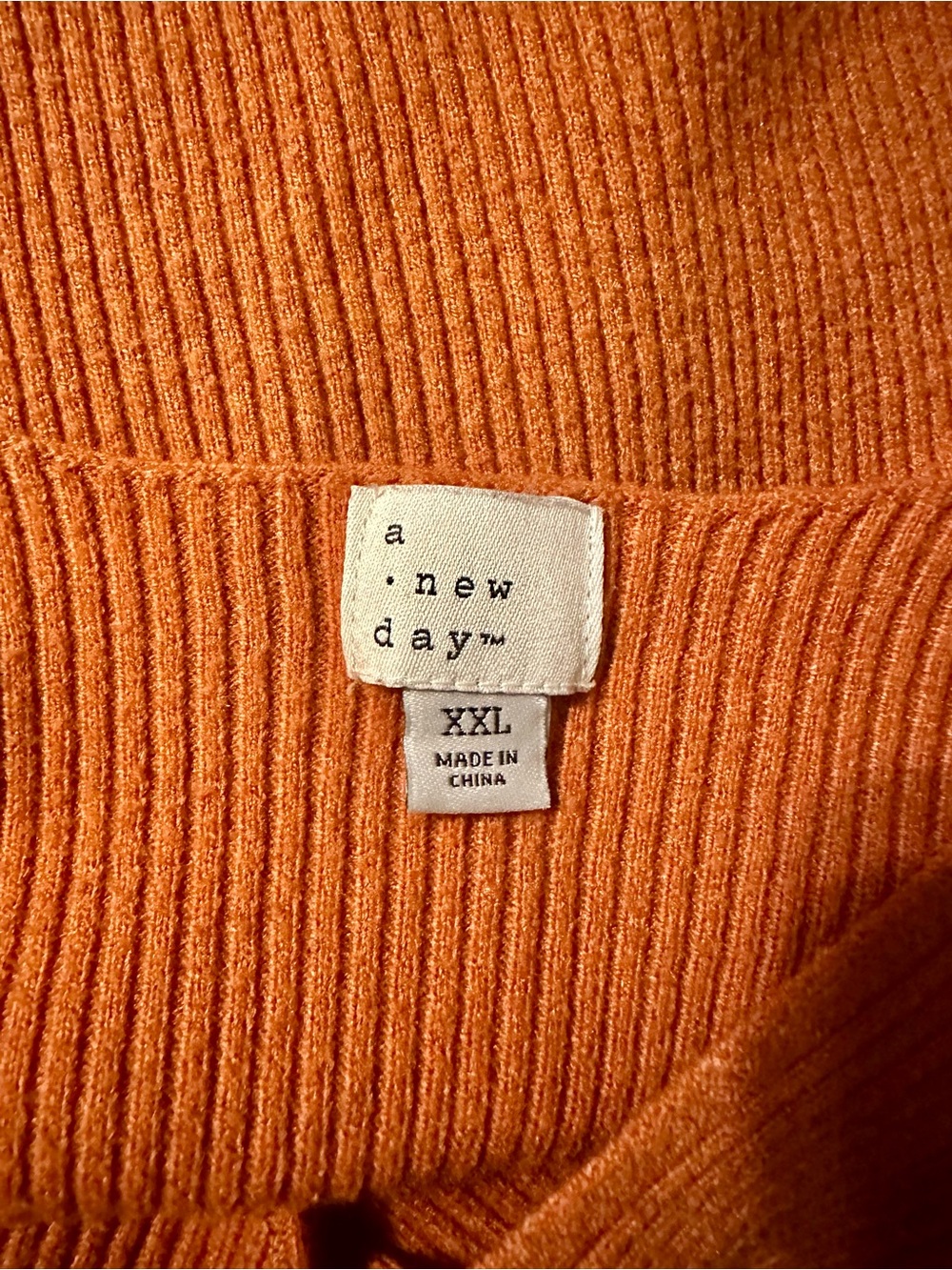 Rust Orange Tank with Ribbed Detail - Picture 4 of 4